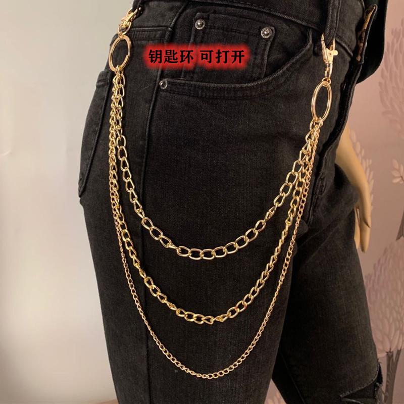 Metal pants chain personality waist chain punk hip-hop rock pants chain pendant night accessories waist chain