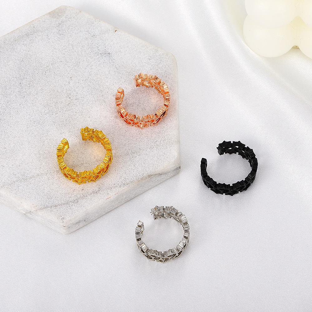 Creative woven mesh metal sun ring ins hip-hop cold street trend hollow ring female