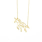 Jewelry, Fashion Pegasus Pendant Necklace Simple Hollow Horse Clavicle Chain, Explosive Style
