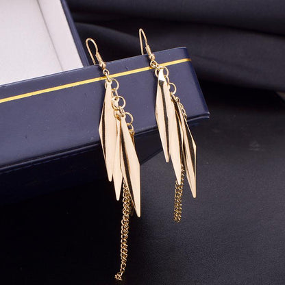 Fashion OL tassel water drop line earrings earrings direct supply