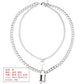 Personality Simple Retro Key Lock Pendant Necklace Punk Jewelry Multilayer Hip Hop Necklace Female
