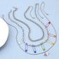 Jewelry Hip Hop Punk Stacked Metal Necklace Sweet Cool Color Pin Niche Planet Necklace