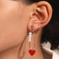 Pearl paperclip earrings female retro fashion creative love pendant earrings ins net red earrings