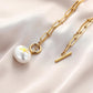 Stainless Steel Round Pearl Star Necklace Trendy Temperament Elegant Cute Titanium Steel Clavicle Necklace