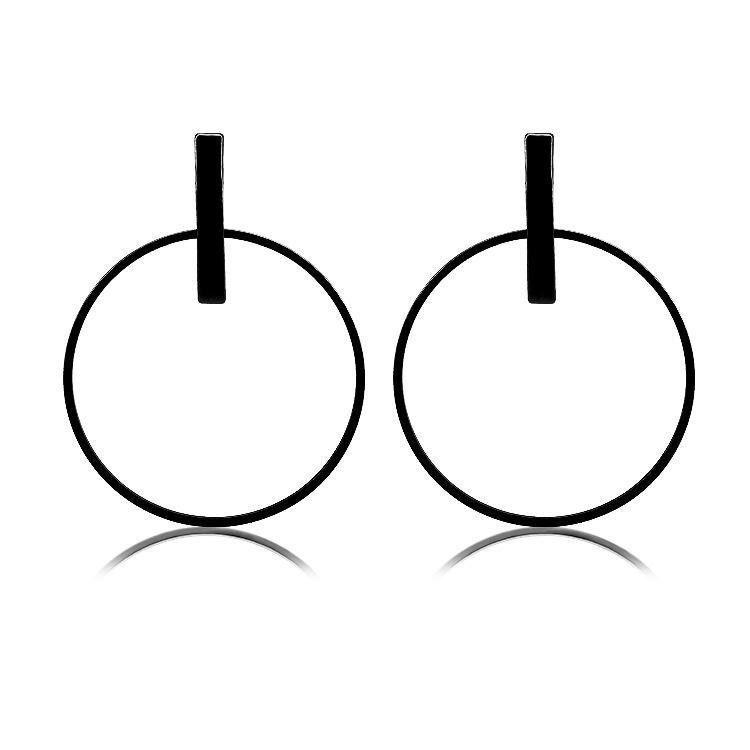 Fashion ladies round earrings simple temperament big circle female earrings