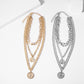 Jewelry Personality Avatar Multi-layer Necklace Sweater Chain Hip Hop Trendy Circle Coin Pendant Necklace