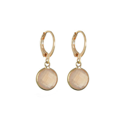 Fashion personality earrings female retro ethnic jelly color earrings French simple earrings
