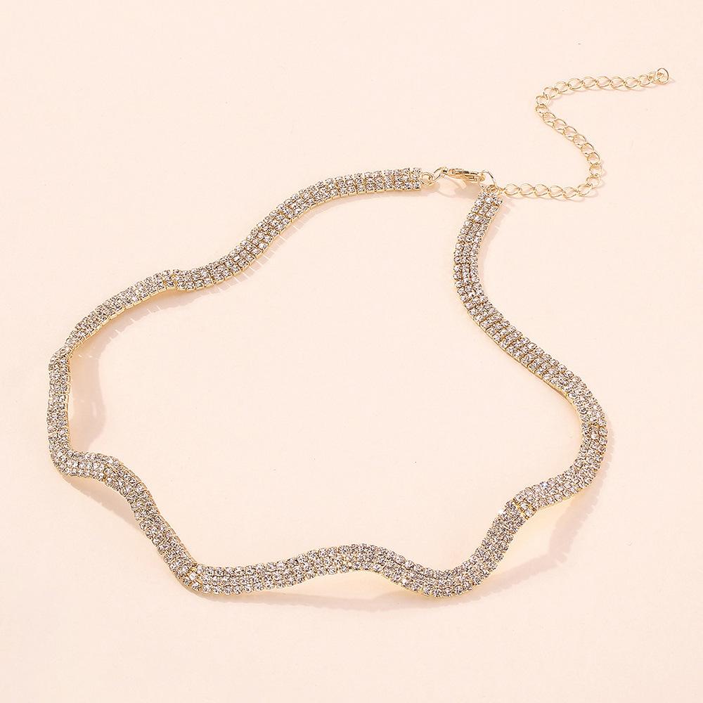 N8141 Explosive Necklace Female Claw Chain Diamond Temperament Simple Clavicle Chain Geometric Irregular Creative Necklace