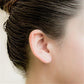 Explosive style simple fashion round rod-shaped nail earrings popular all-match electroplating three-color