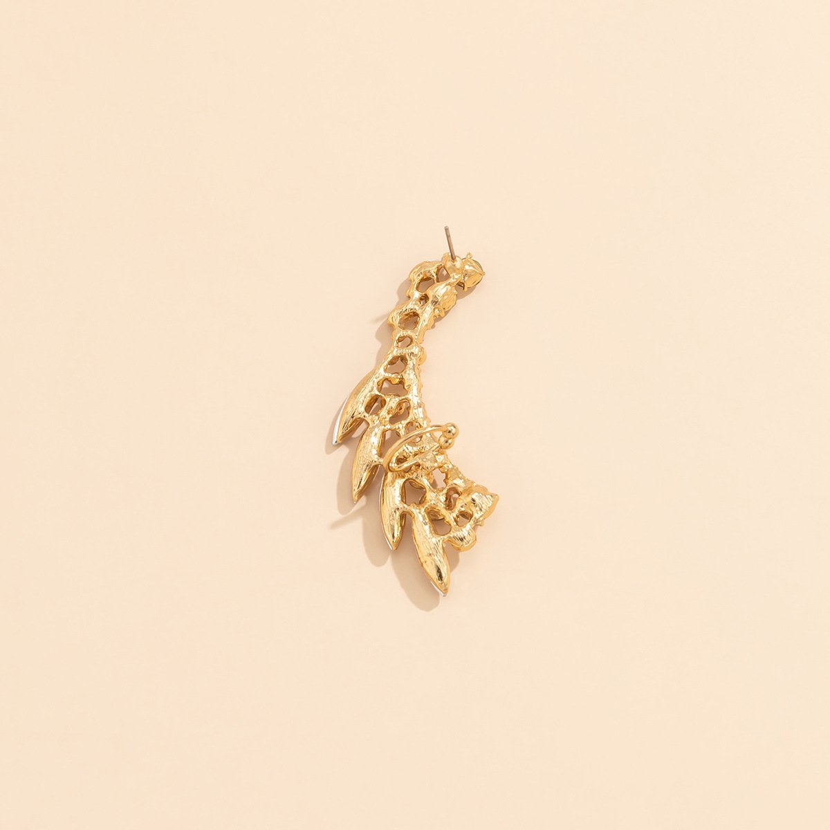 Jewelry niche design sense diamond ear bone clip earring temperament versatile geometric metal earrings women