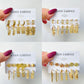 Fashionable Metal Hoop Earrings 6 Pairs Set Exaggerated Retro Geometric Earrings Versatile Earrings