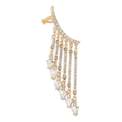 E1137 Jewelry Water Drop Diamond Simple Tassel Personality Fashion Ear Hanging Sweet Cool Girl Earrings