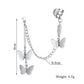 Ear bone clip butterfly one-piece earring female earring net red same style ins ear clip chain accessories