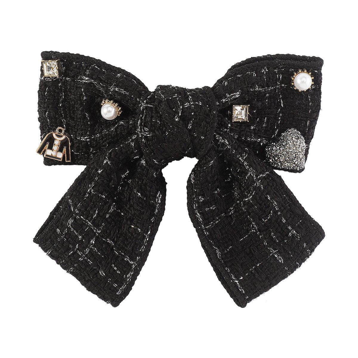 F5269 French fragrance bowknot hairpin pearl temperament rhinestone light luxury sweet love spring clip