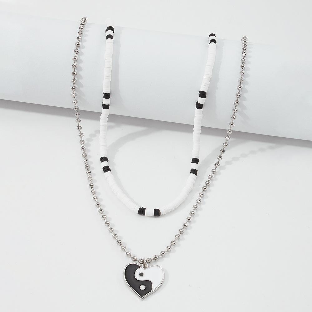 N8694 Jewelry Alloy Elegant Personality Heart Necklace Bohemian Fashion Simple Necklace