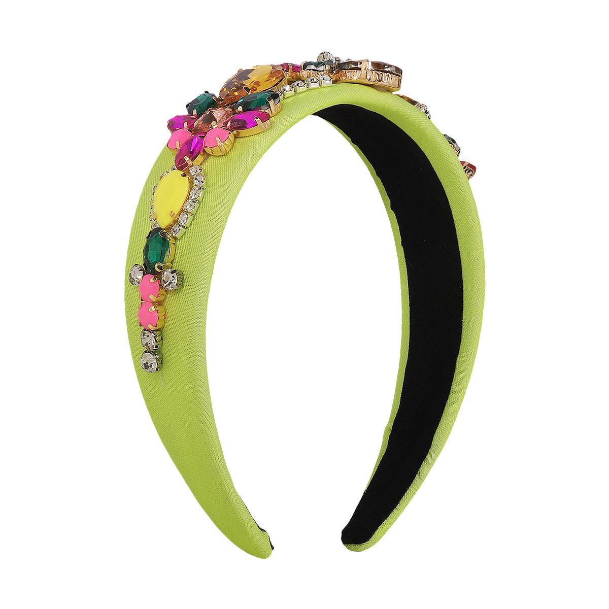 F4163TikTok Exaggerated Baroque Water Drop Drill Headband Light Luxury Dazzling Personality Headband