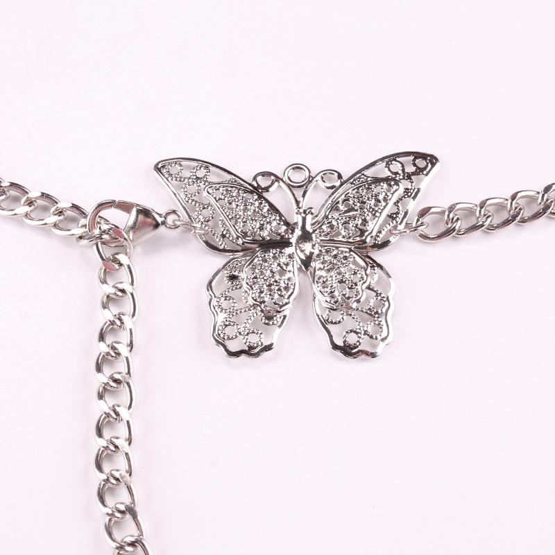 Jewelry sexy simple butterfly pendant body chain retro hip-hop ins empty butterfly waist chain