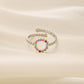 Jewelry ins color painting oil titanium steel circle dot open ring