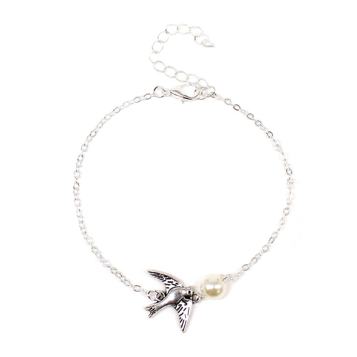 Fashion Jewelry Peace Dove Anklet Imitation Pearl Foot Ornament