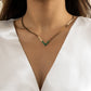 Jewelry Retro Hip Hop Flat Snake Bone Chain Necklace Simple Geometric V-shaped Single Layer Necklace for Women