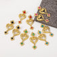 E1118 French temperament symmetrical geometric love rhinestone earrings medieval retro vintage earrings