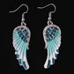 Fashion Women's Angel Wings Rhinestone Wings Mid-Long Pendant Earrings Simple Earrings First Jewelry