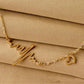 ECG Necklace Love Shape Pendant Fashion Clavicle Chain Color Gold Jewelry