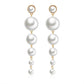National temperament ladies elegant large string of long string pearl earrings Baroque exaggerated long earrings