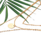 Jewelry star with the same style street shooting fashion simple sequin multi-layer suit necklace female