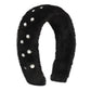F4998 exaggerated autumn and winter plush headband women's light luxury retro cute pearl elegant geometric sweet headband