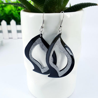 Earrings Hollow Frosted Earrings Fashion Magazine Earrings fashionearring