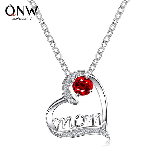 Love Letter Necklace Temperament Simple Heart Shaped Mom Necklace Pendant for Mom Mother's Day Gift