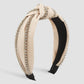 F5149 Creative Personality Rhinestone Knotted Headband Retro Elegant Temperament Pure Color Sweet Fashion Headband