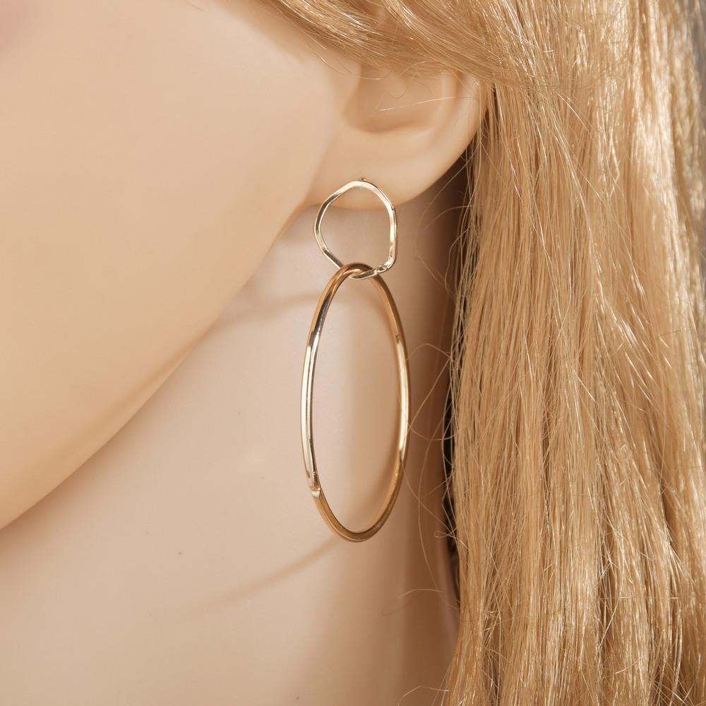 Accessories Fashion Geometric Earrings Night Exaggerated Hoop Earrings