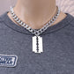 Necklace Jewelry Punk Retro Titanium Steel Blade Thick Chain Necklace Men and Women Simple Single Layer Matching Decoration