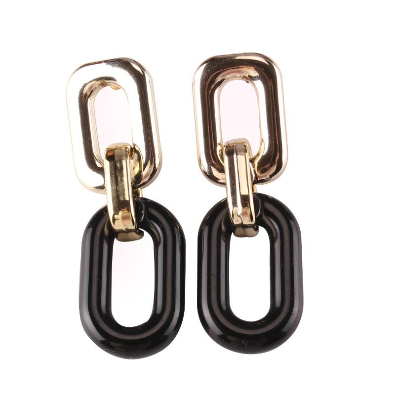 Jewelry Dongdaemun Element Resin Simple Earrings S925 Silver Needle Creative Temperament Earrings