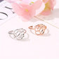 Fashion Jewelry Temperament Rose Gold Rose Ladies Ring Hollow Opening Single Ring