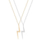 New Lightning Pendant Necklace Creative Fashion Simple Lightning Logo Clavicle Chain