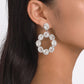 1675 Jewelry Exaggerated Light Luxury Diamond Wreath Circle Earrings Personality Retro Palace Earrings