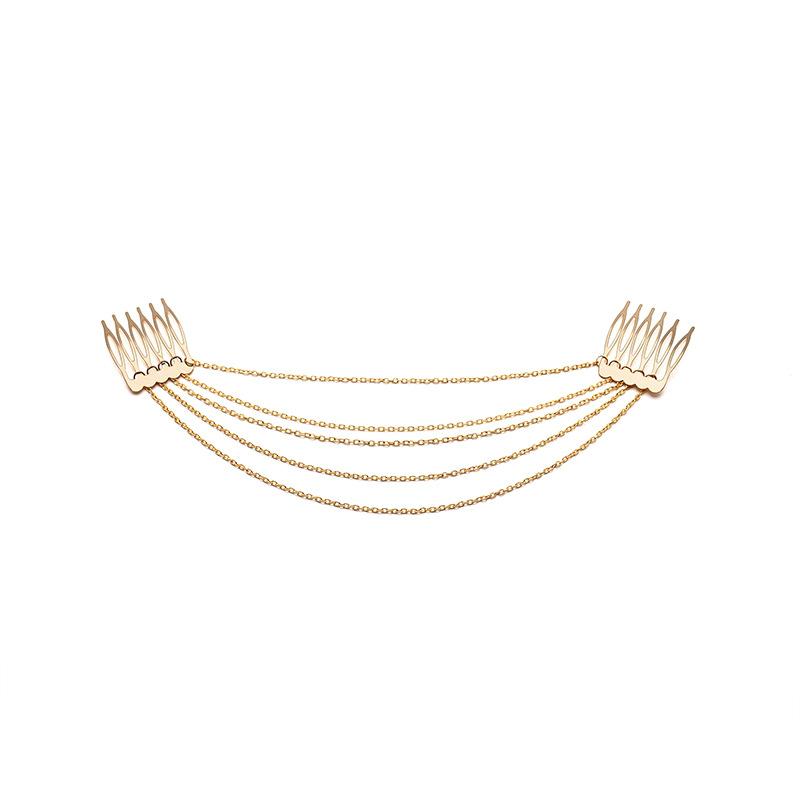 Jewelry leaf chain tassel hair band leaf hair comb insertion comb 2 yuan hair accessories
