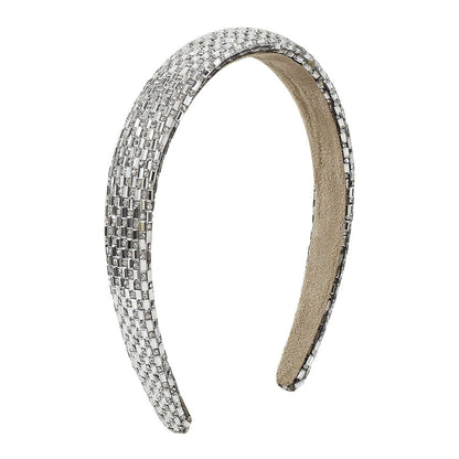 F4823 exaggerated light luxury personality hair hoop Baroque heavy industry French style full of diamonds shining small fragrance head hoop female
