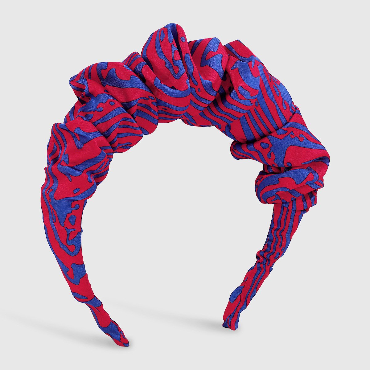 F4483 tribal ethnic color folded headband high skull top show face small net red striped headband hairpin