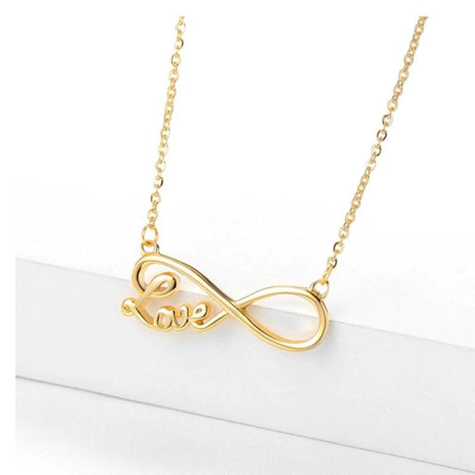 Necklace simple personality 8 characters infinite eternal love love necklace exquisite collarbone chain small amount mixed batch