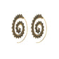 Vintage Spiral Earrings Fashion Ethnic Exaggerated Swirl Gear Earrings Metal Distressed Earrings