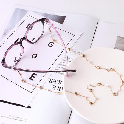 Jewelry Fashion Simple Star Shape Shape Pearl Chain Hanging Neck Non-slip Glasses Chain Mask Rope