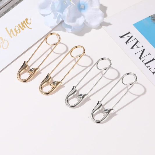 Fashion Earrings Creative Simple Versatile Pin Earrings Female Cold Personality Exaggerated Paper Clip Earrings