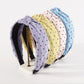 F512 Simple, small, fresh, personality, knotted, pure color headband, cloth art wave point, cute, sweet and fashionable headband