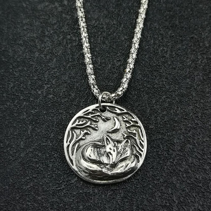 Jewelry Retro Small Animal Moon Pendant Necklace Female Cute Rabbit Bohemian Jewelry