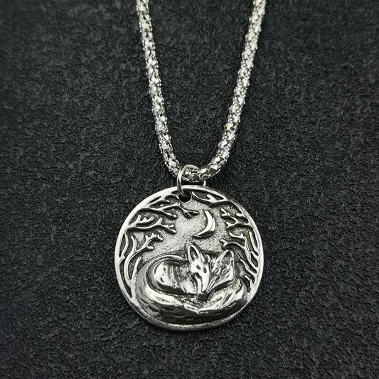 Jewelry Retro Small Animal Moon Pendant Necklace Female Cute Rabbit Bohemian Jewelry