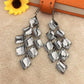Long multi-layer rhombus surface sequin earrings boutique earrings exaggerated jewelry